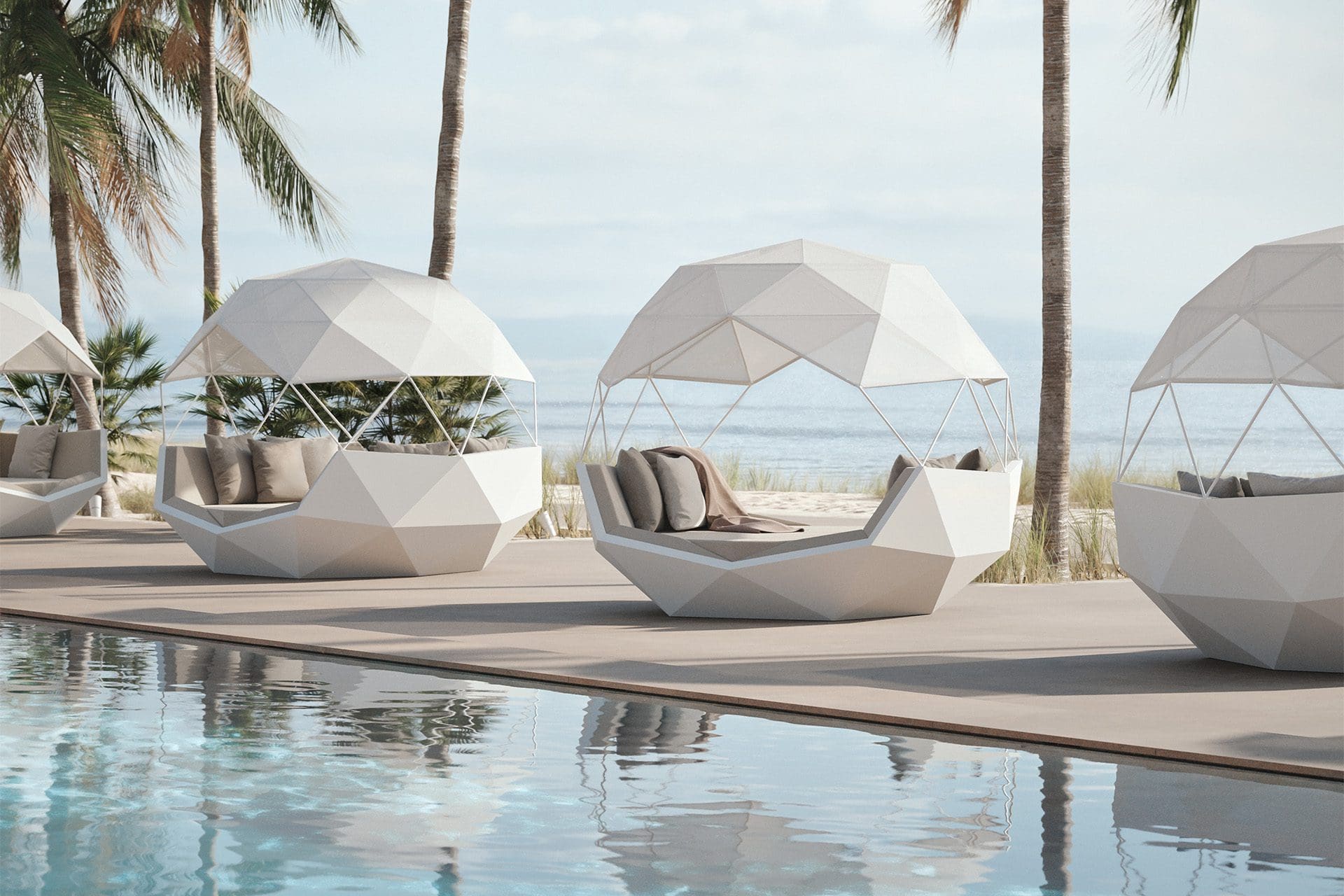 Vondom IGLU Daybed – geodätisches Design für luxuriöse Rückzugsorte