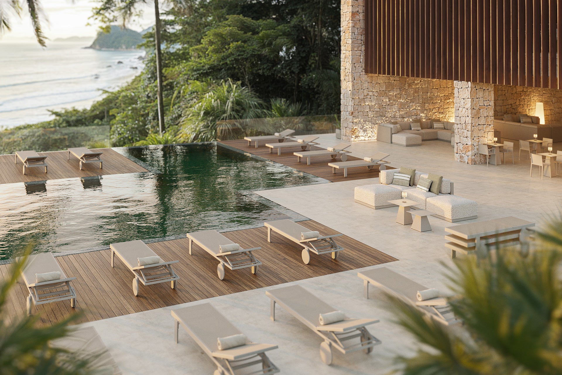 Vondom Gatsby Sonnenliege Beige-Ercu – Luxus unter freiem Himmel