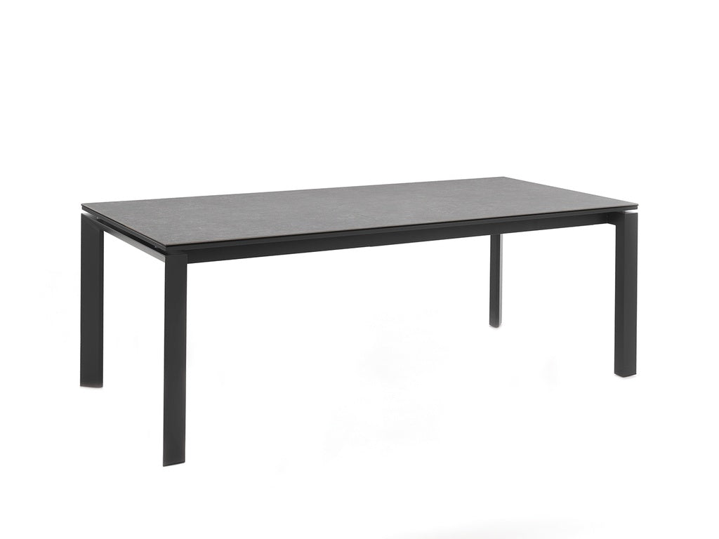 Gescova Bettini Outdoor Esstisch mit Keramikplatte und Forli Rope Sesseln – Designer Dining Set für Terrasse, Garten und Outdoor-Bereich
