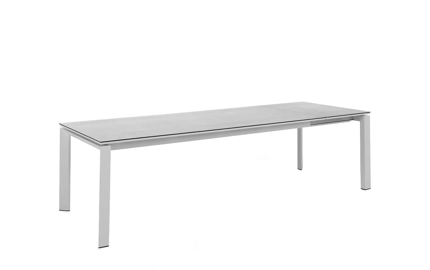 Gescova Bettini Outdoor Esstisch mit Keramikplatte und Forli Rope Sesseln – Designer Dining Set für Terrasse, Garten und Outdoor-Bereich