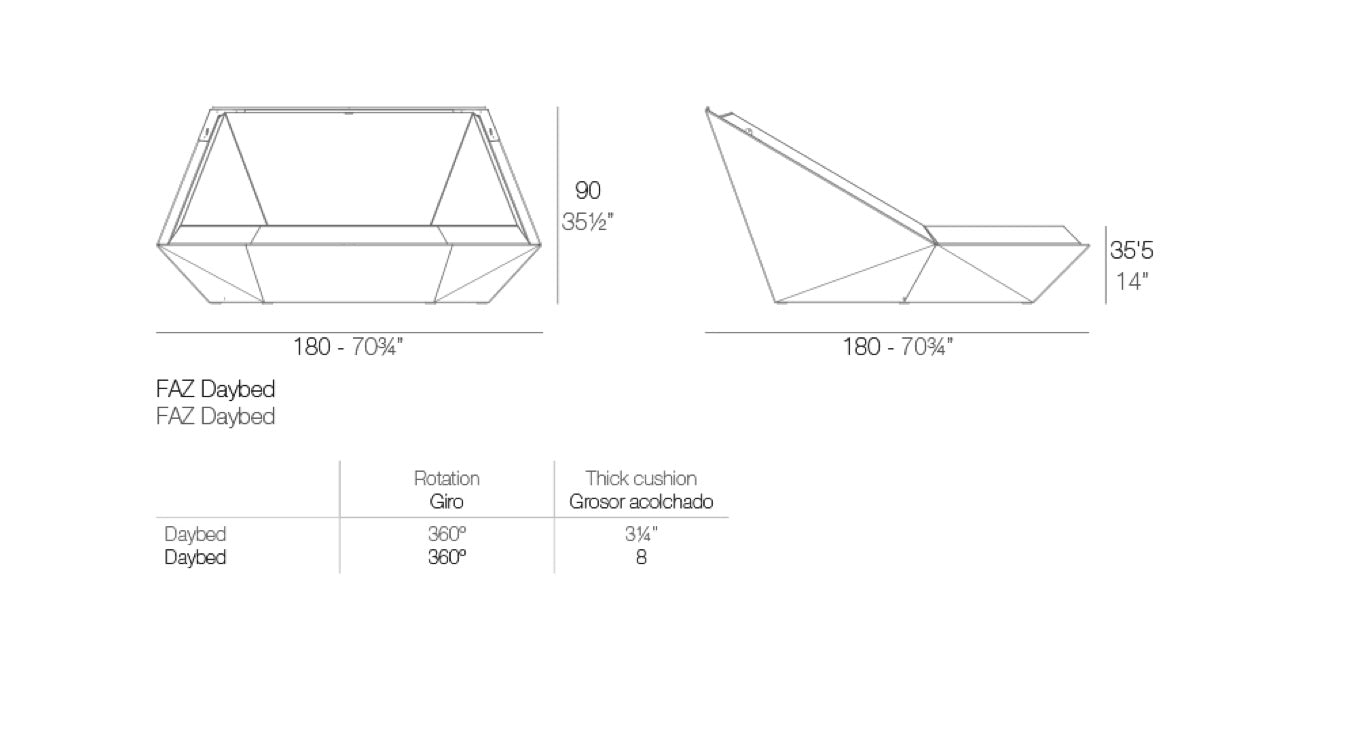 FAZ - DAYBED by Vondom