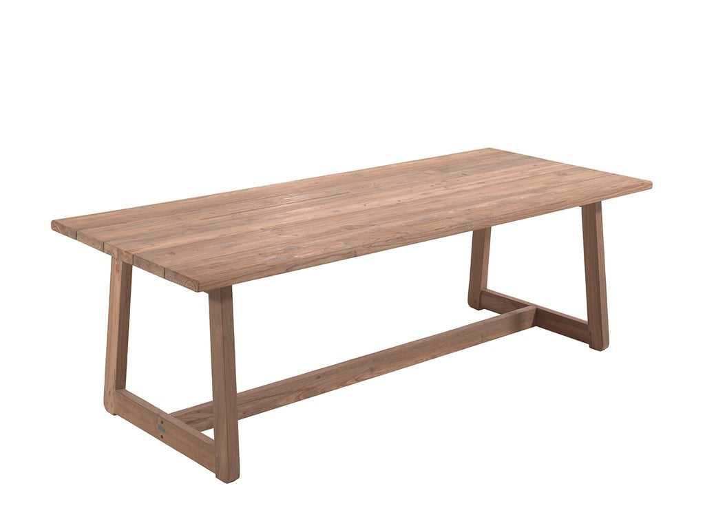 Gescova Ibiza Outdoor Esstisch aus recyceltem Teakholz in 250 cm und 300 cm für Terrasse und Garten