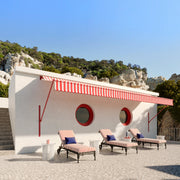 Sifas Kross Sunlounger Outdoor Designer Sonnenliege mit Rope-Design für Terrasse, Garten und Poolbereich