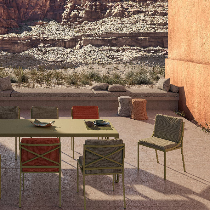 Sifas Oxford Designer Side Chair ohne Armlehne für moderne Terrassen-, Garten- und Gastronomie Konzepte