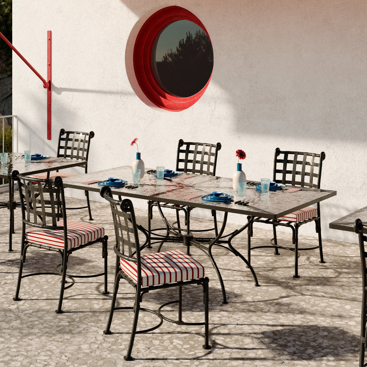 Sifas Kross Outdoor Tisch in drei Größen – Designer Gartentisch für Terrasse, Garten und Outdoor-Dining-Bereiche