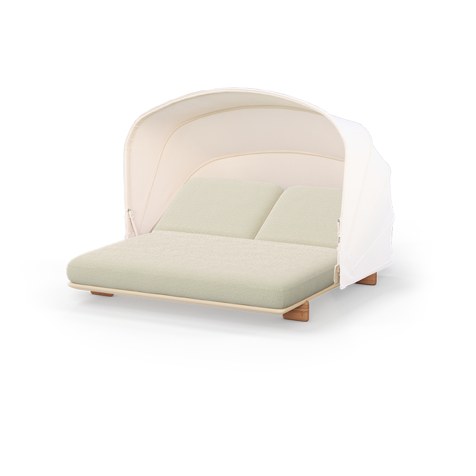 Vondom Milos Daybed mit Sonnendach – organische Ruheinsel für anspruchsvolle Outdoor-Räume