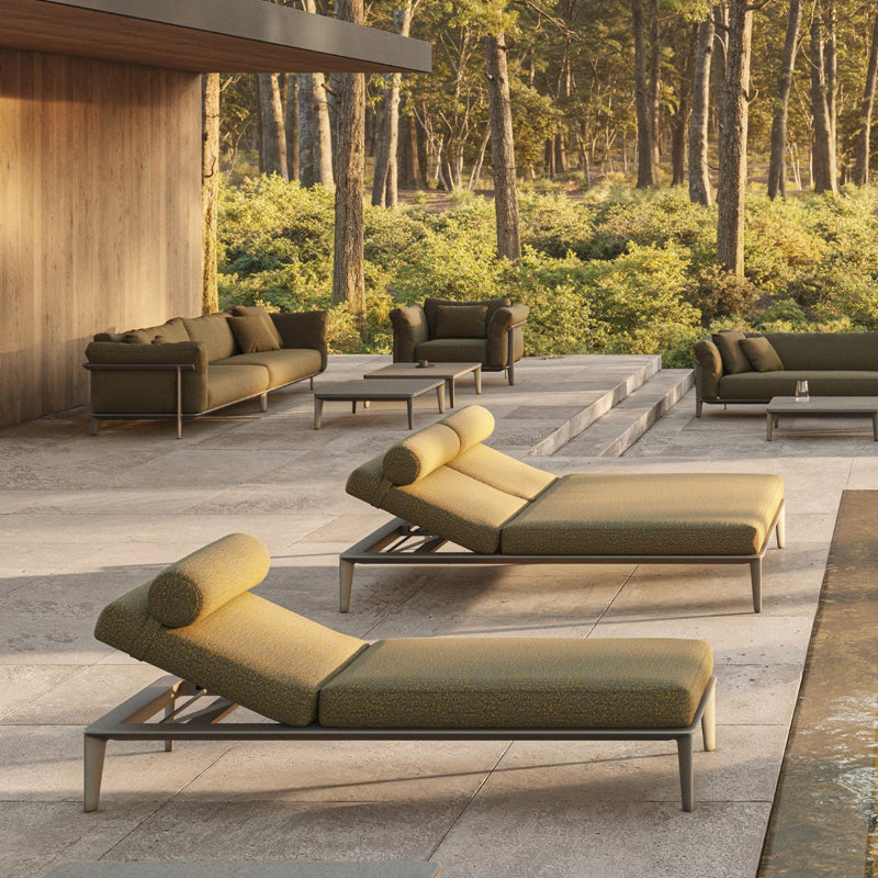 Vondom Pasadena Sun Lounger Outdoor Sonnenliege von Jean-Marie Massaud für Terrasse, Garten, Pool und Rooftop-Lounge