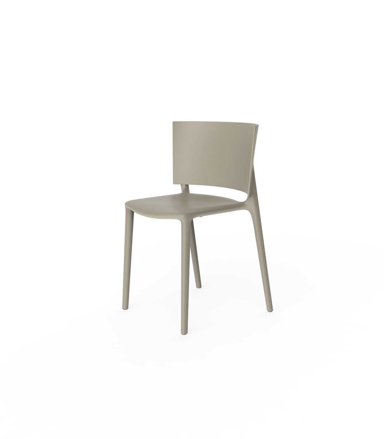 Vondom Africa Chair grau Outdoor Designer Stuhl von Eugeni Quitllet auf moderner Terrasse – wetterfester, UV-beständiger Terrassenstuhl